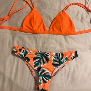 Bright orange bikini set!